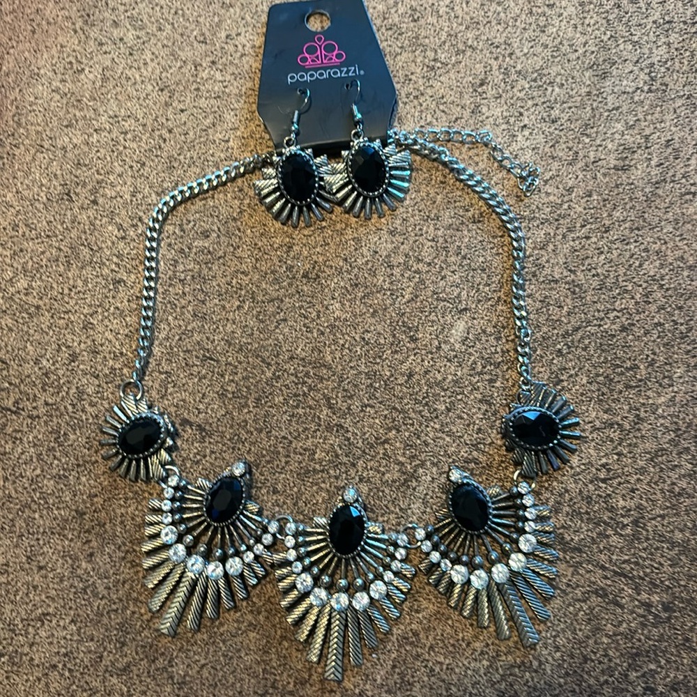 Costume necklace and earrings set